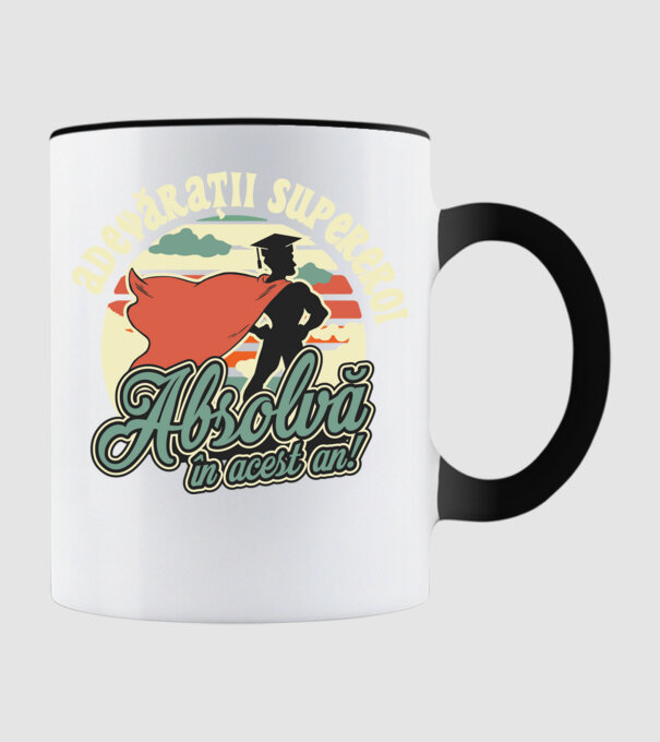 Adevărații supereroi model negru pe tricou