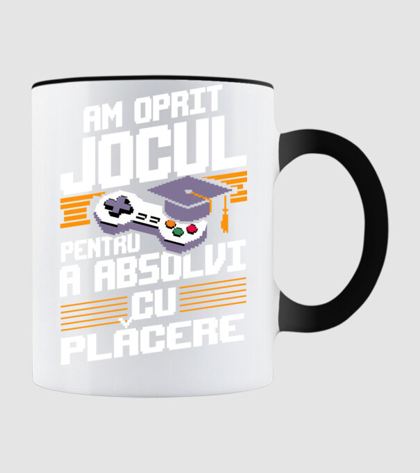 Am oprit jocul absolvent negru model negru pe tricou