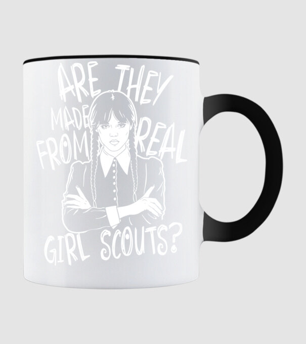 Are the made from real girl scouts model negru pe tricou