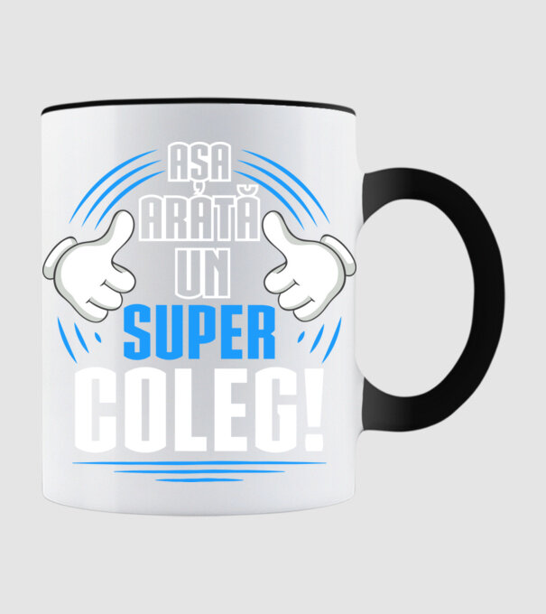 Așa arată un super coleg D4769145 model negru pe tricou