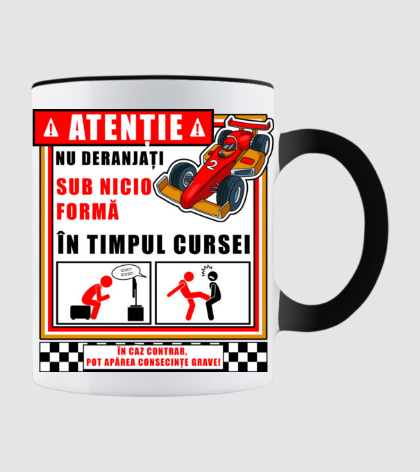 atenție model negru pe tricou