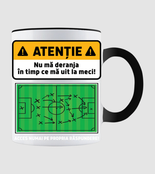 Atenție - Nu mă deranja, în timp ce mă uit la meci model negru pe tricou