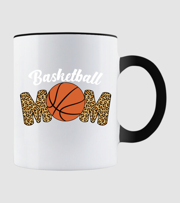 Basketball Mom model negru pe tricou