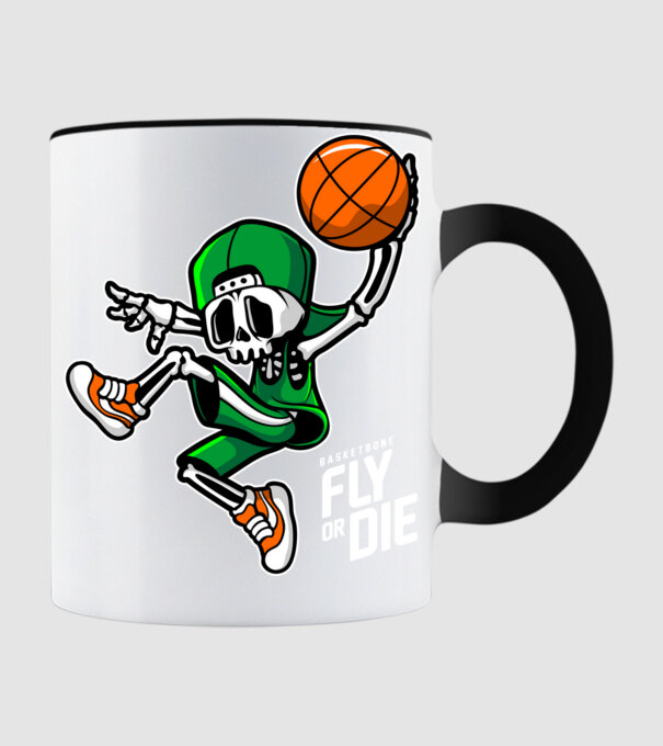 Basketbone model negru pe tricou
