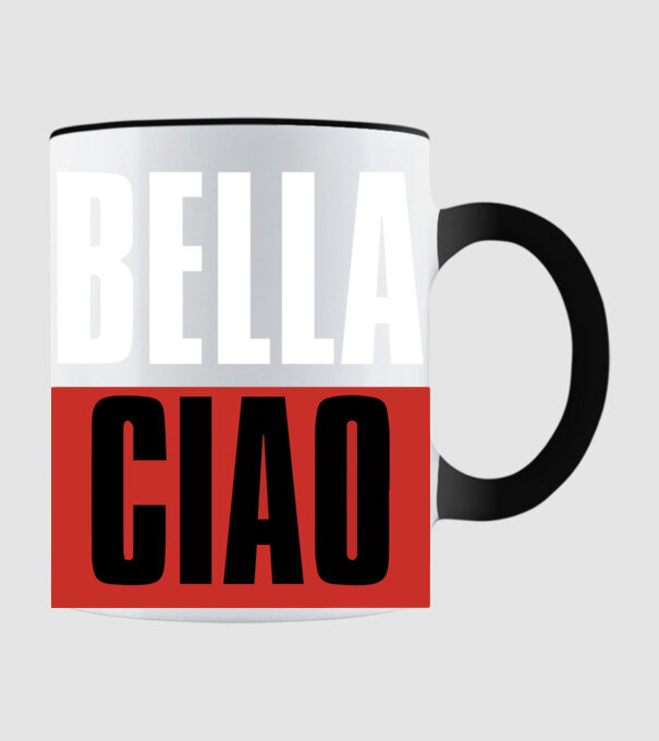 bella ciao model negru pe tricou