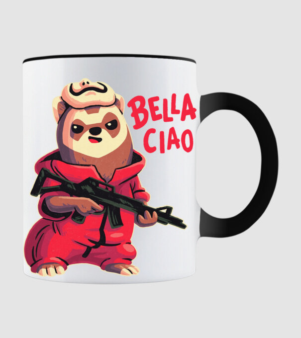 bella ciao rebel model negru pe tricou
