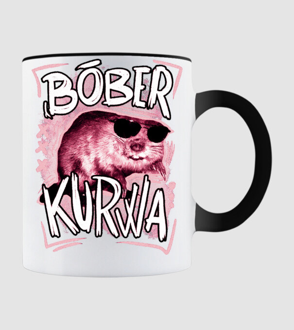 Bóber wtf model negru pe tricou