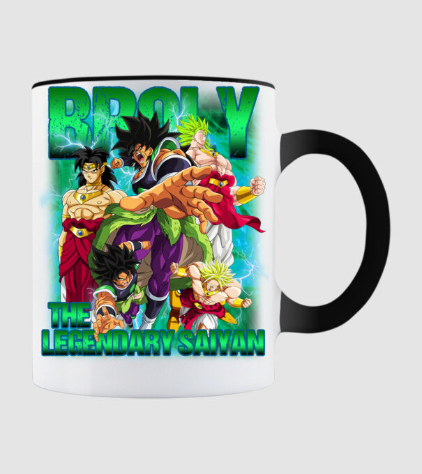 broly dragonball model negru pe tricou