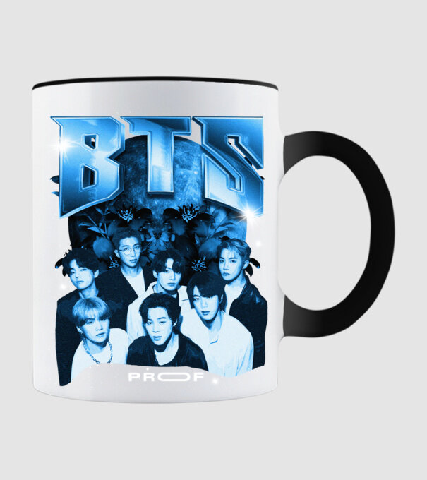BTS model negru pe tricou