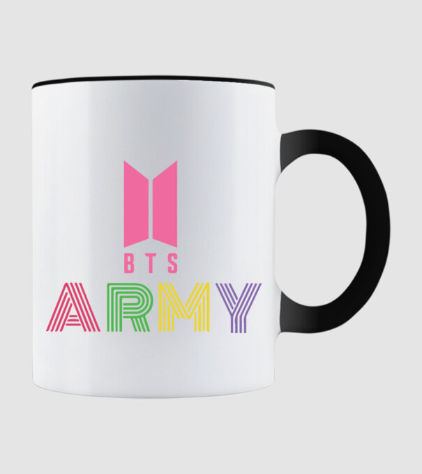 BTS ARMY model negru pe tricou