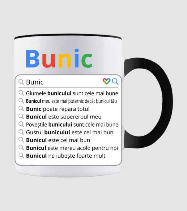 căutare Google Bunic model negru pe tricou