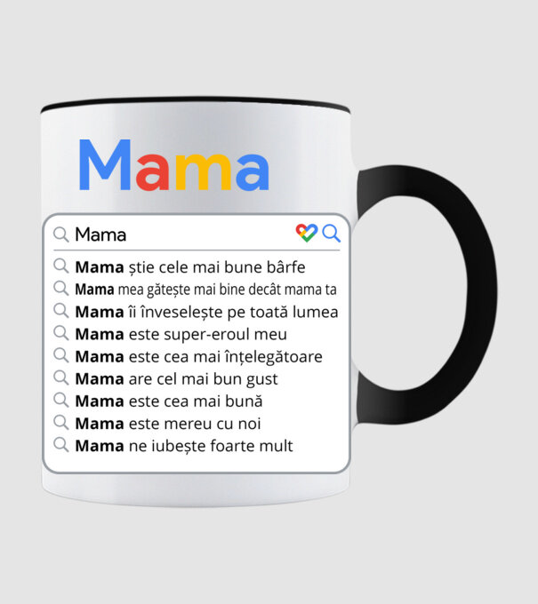 căutare Google Mama model negru pe tricou