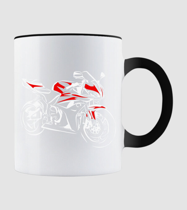 CBR600rr model negru pe tricou