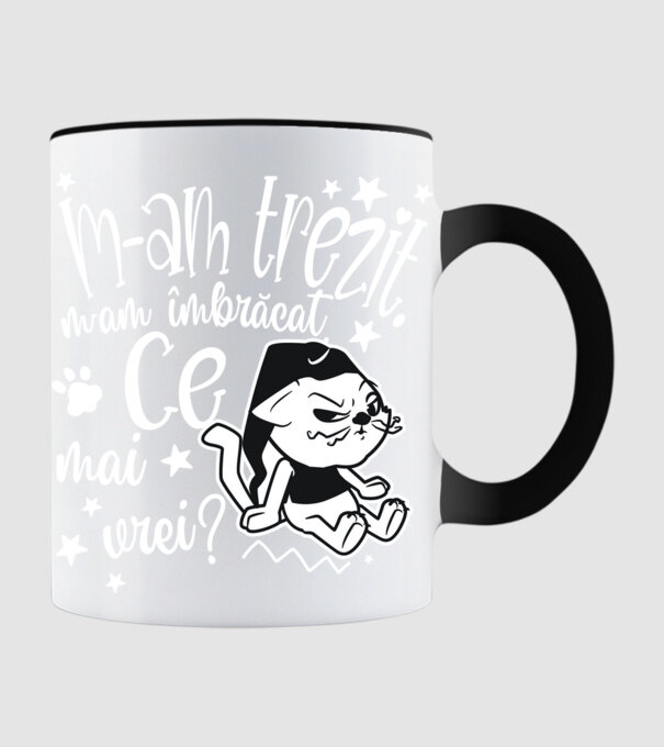 Ce mai vrei? model negru pe tricou