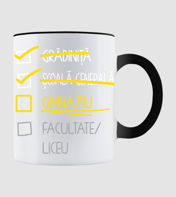 Cheklist educație - Școala primară negru model negru pe tricou