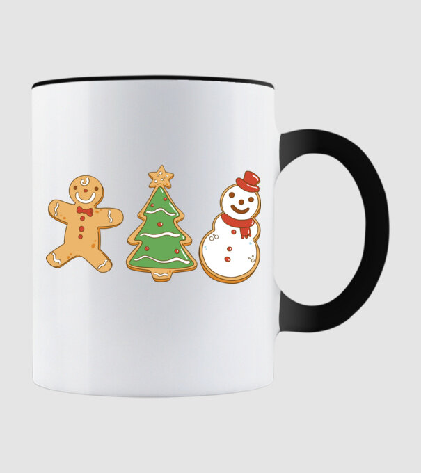 christmas cookies model negru pe tricou