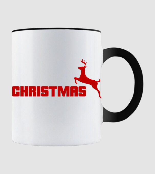Christmas logo model negru pe tricou