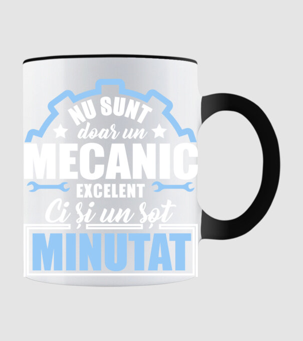 Nu sunt doar un mecanic excelent, ci și un soț minunat! model negru pe tricou