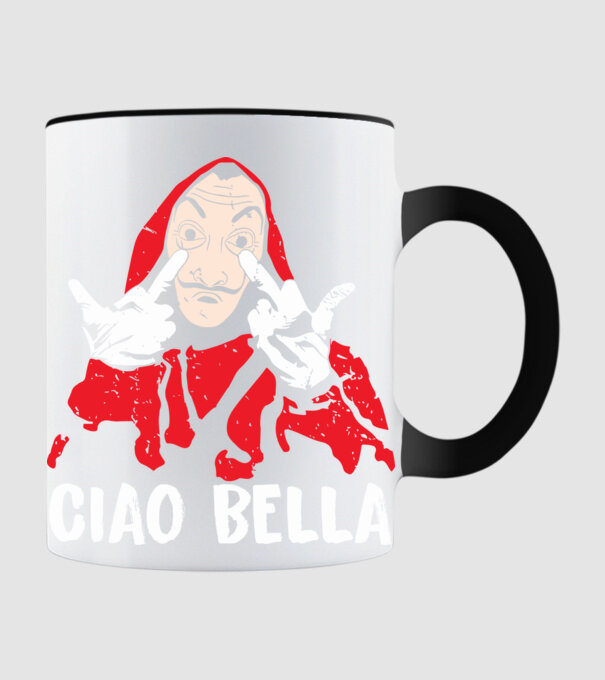 ciao bella dali model negru pe tricou