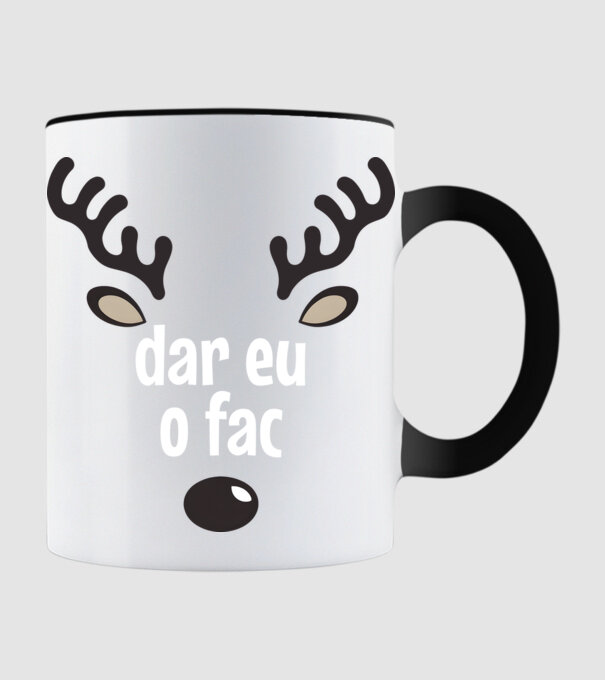 Dar eu o fac crăciun chiar căprioară Negru model negru pe tricou