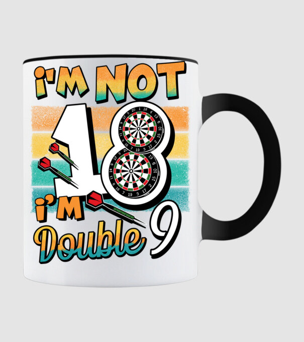 Darts Birthday 18 years old model negru pe tricou