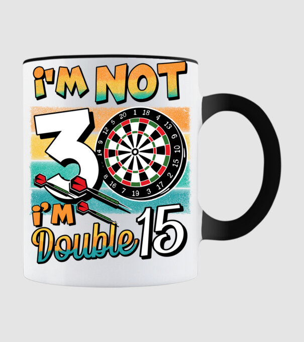 Darts Birthday 30 years old model negru pe tricou