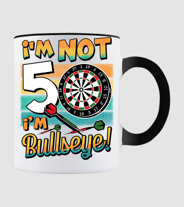 Darts Birthday 50 years old model negru pe tricou
