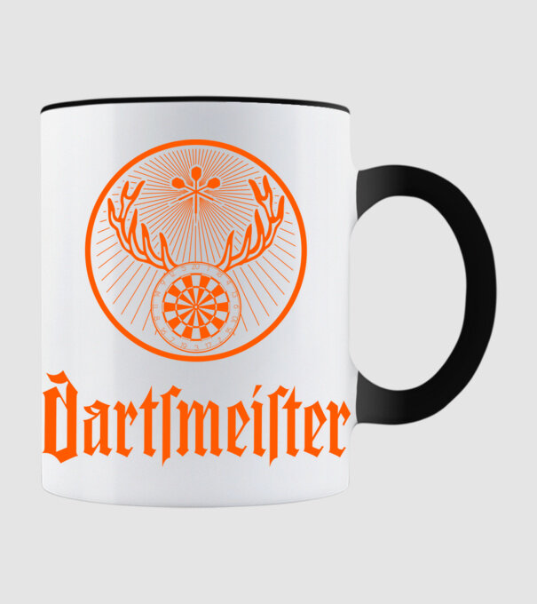 Dartsmeister Dark model negru pe tricou