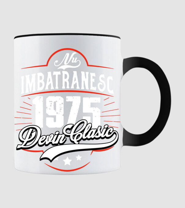 Devin Clasic - 1975 model negru pe tricou