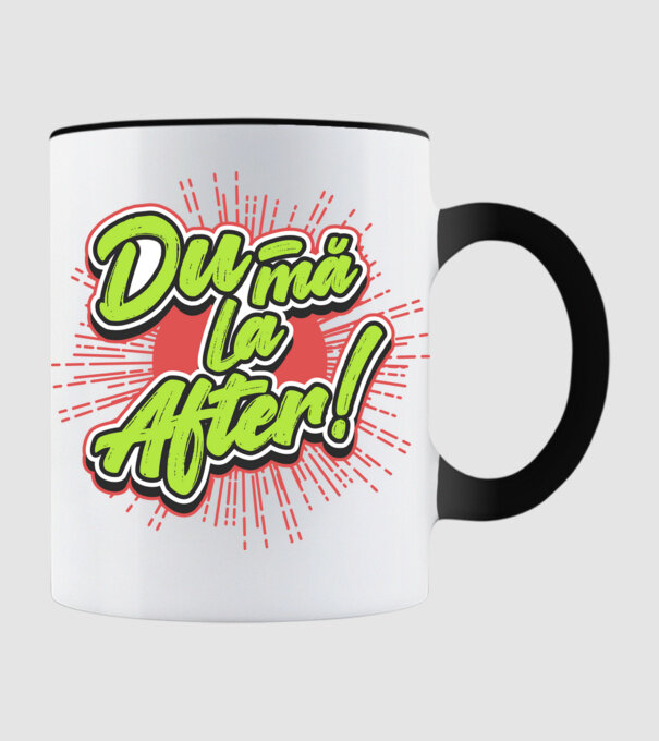 Du-mă la After model negru pe tricou