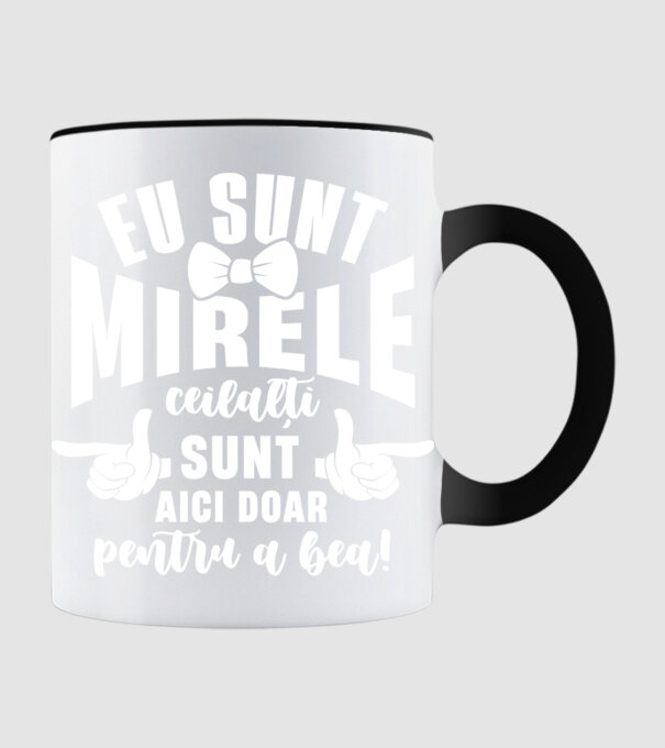 Eu sunt mirele model negru pe tricou