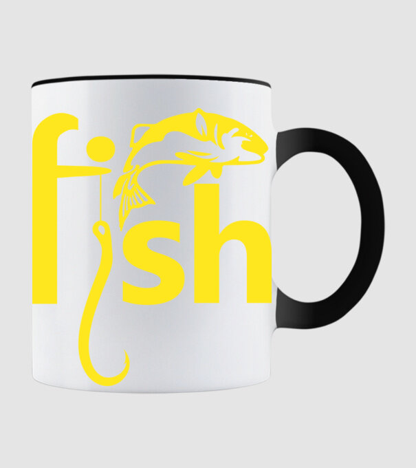 Fish model negru pe tricou