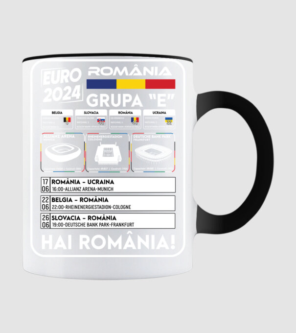 Fotbal Calendar Euro 2024 model negru pe tricou