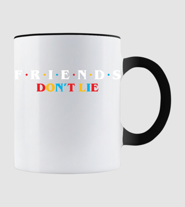 friends dont lie ok model negru pe tricou