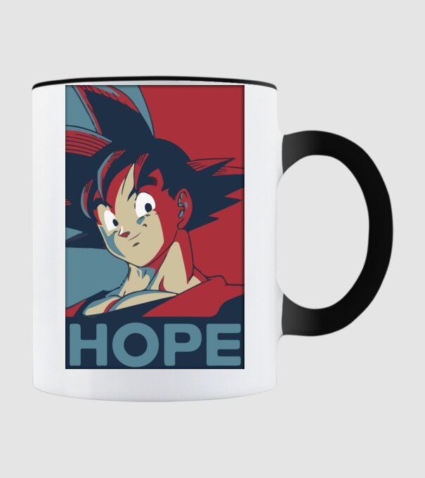 goku hope dragonball model negru pe tricou