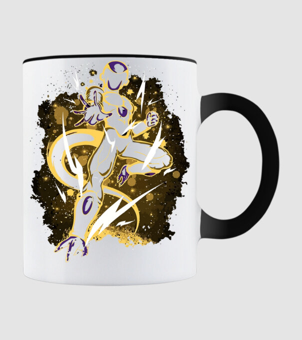 golden freeza dragonball model negru pe tricou