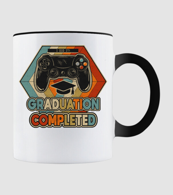 Graduation Completed model negru pe tricou