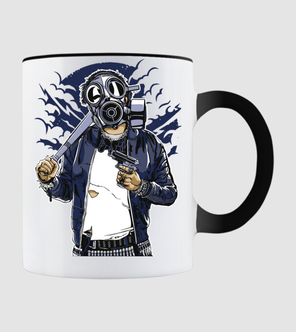 Graffiti model negru pe tricou