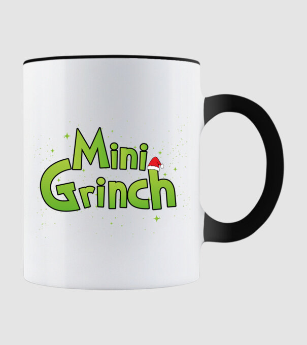 Grinch Family Mini Grinch model negru pe tricou