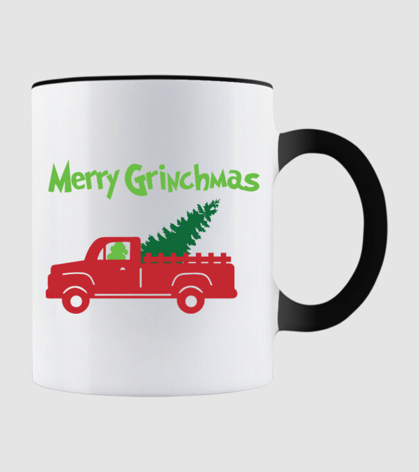 Grinchmas truck model negru pe tricou