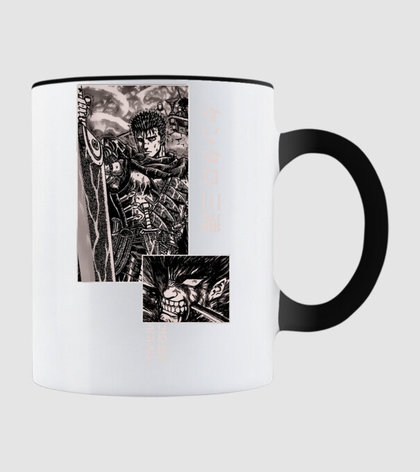 Guts Berserk model negru pe tricou