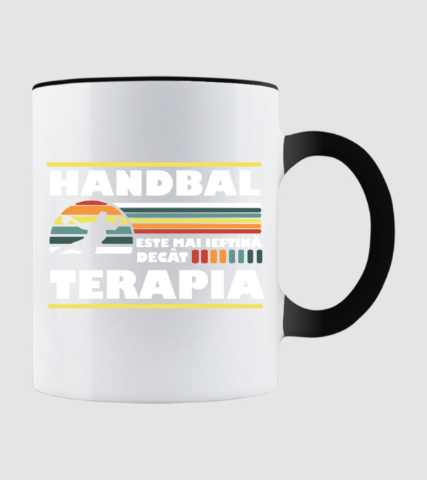 Handbal terapia model negru pe tricou