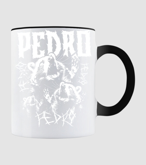 Heavy Metal pedro model negru pe tricou