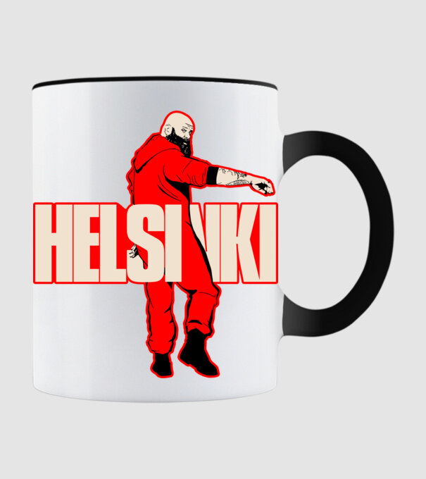 helsinki la casa de papel model negru pe tricou