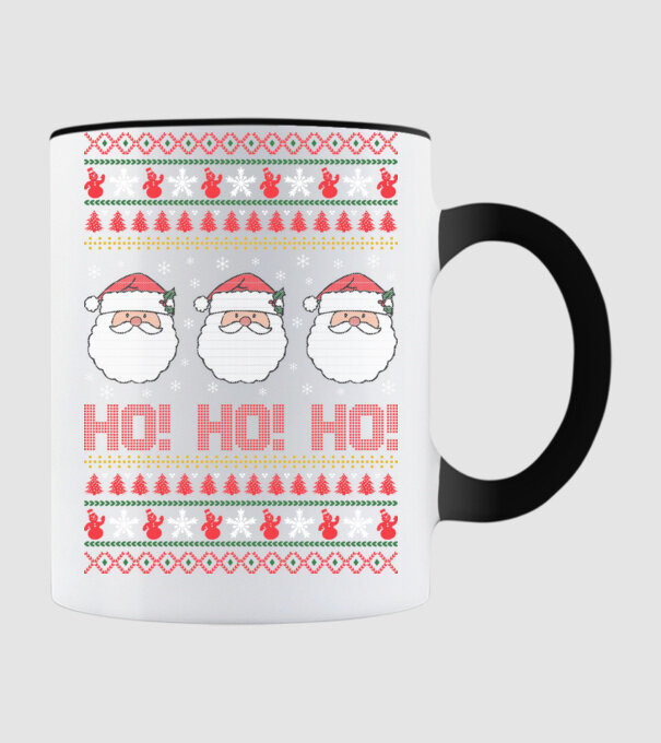 Ho-Ho-Ho model negru pe tricou