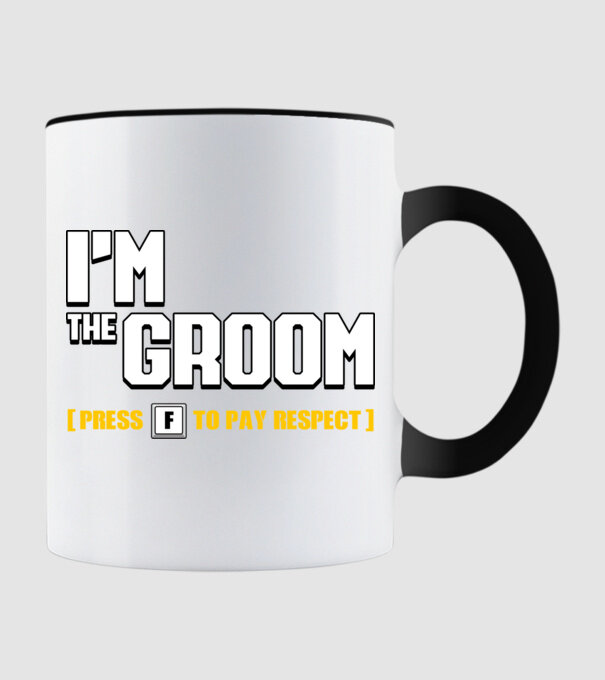 I'm the Groom model negru pe tricou