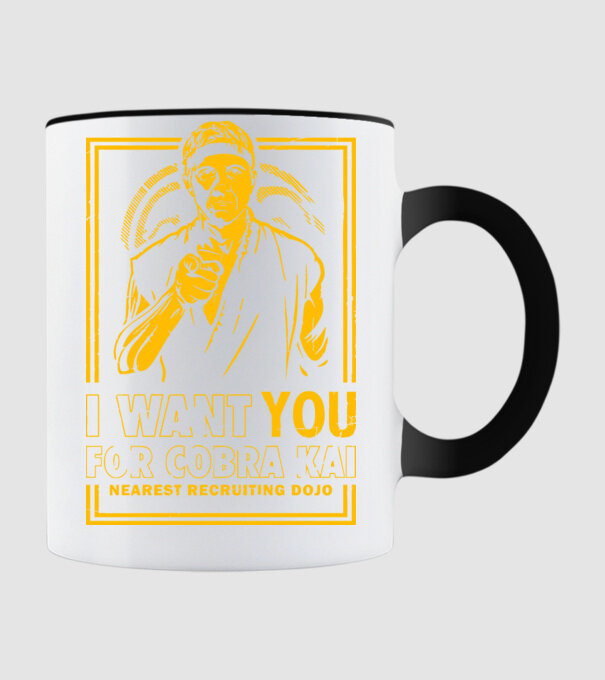 I want you cobra kai model negru pe tricou