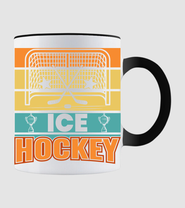 Ice Hockey model negru pe tricou