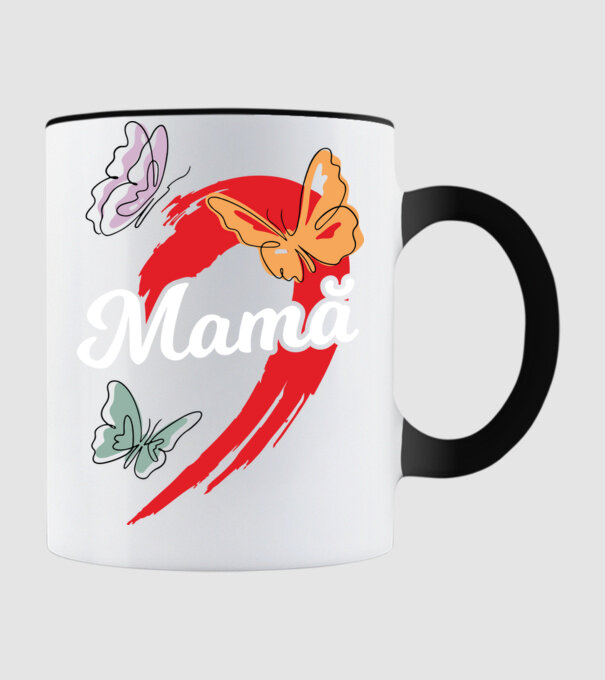 Mamă model negru pe tricou
