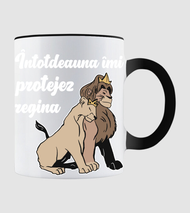Întotdeauna îmi protejez regina model negru pe tricou